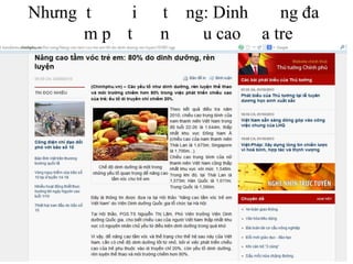 Nhưng t i t ng: Dinh ng đa
m p t n u cao a tre
 
