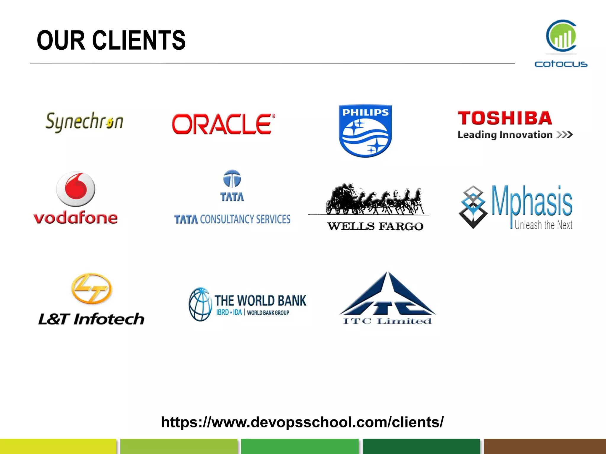 OUR CLIENTS
https://www.devopsschool.com/clients/
 