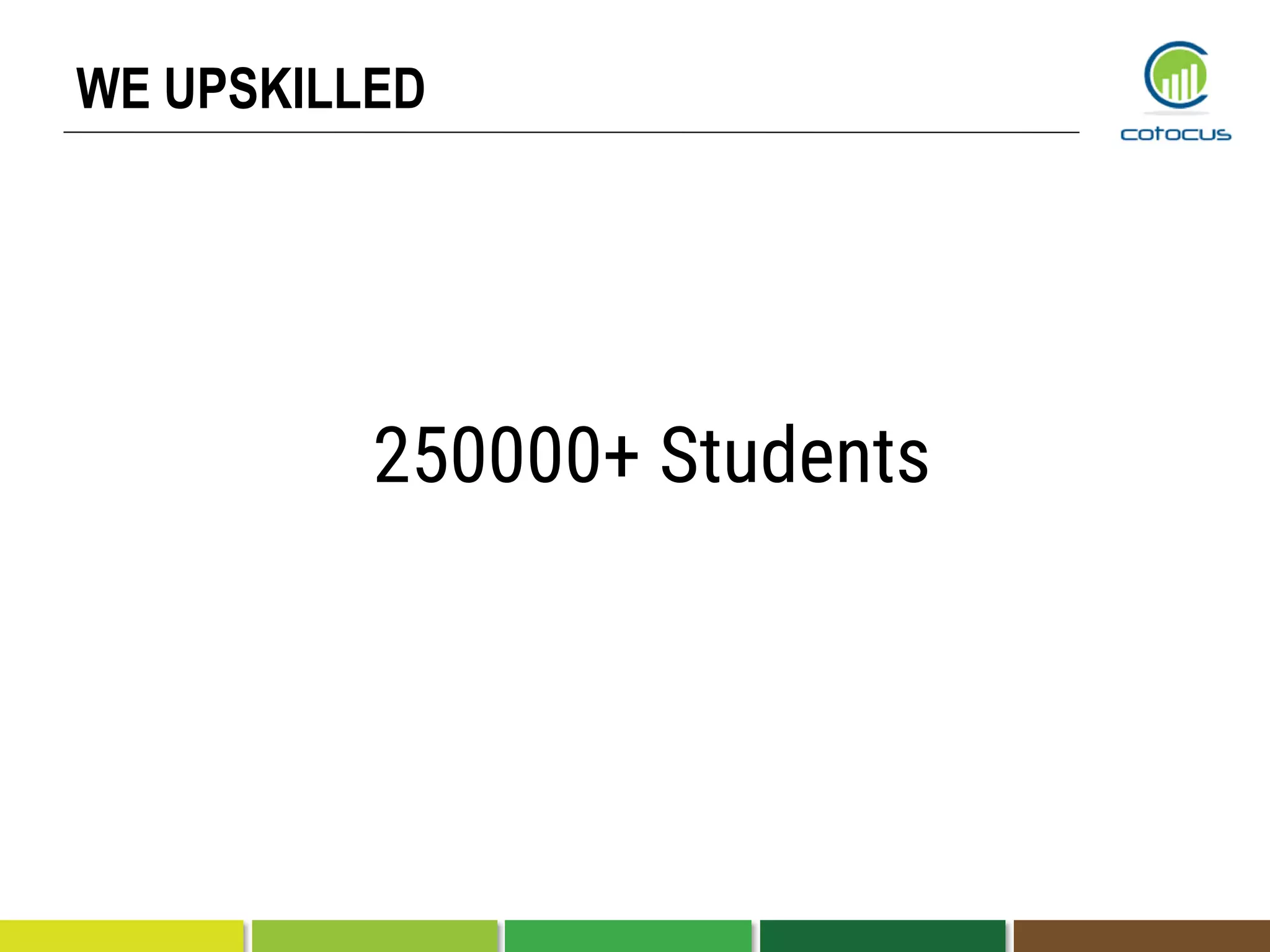 WE UPSKILLED
250000+ Students
 
