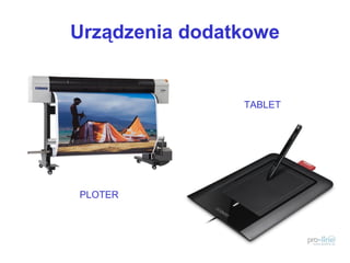 Urządzenia dodatkowe
TABLET
PLOTER
 
