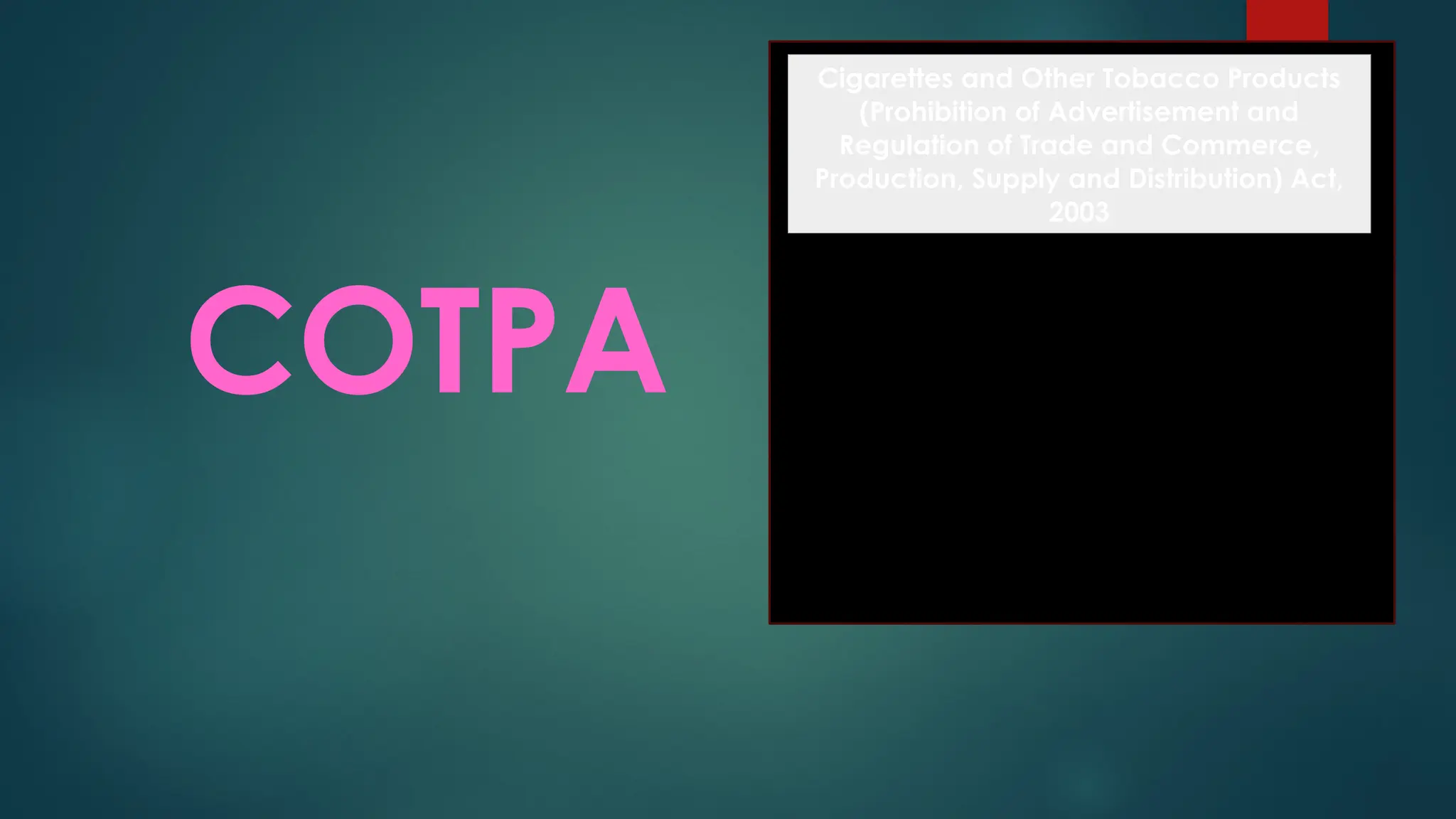 cigarettes and other tobacco products act cotpa Did You Know Compliance of Sections 47 of