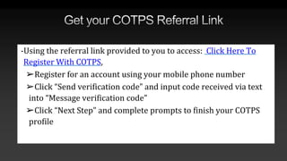 Cotps Setup Guide Pp Pptx
