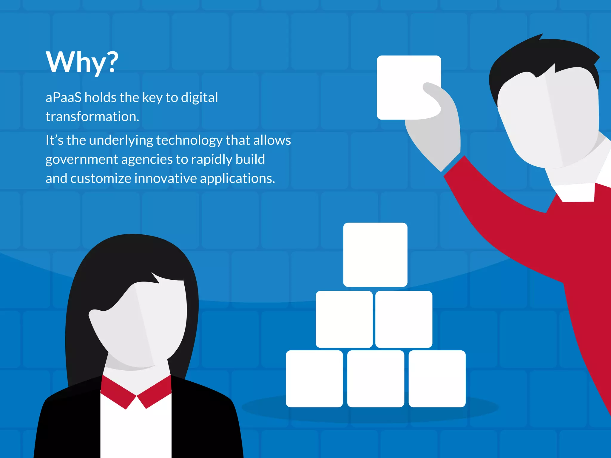 aPaaS holds the key to digital
transformation.
It’s the underlying technology that allows
government agencies to rapidly build
and customize innovative applications.
Why?
 