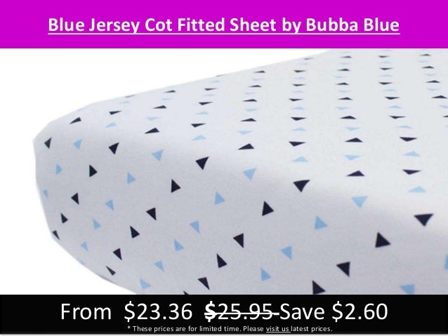 bubba blue fitted cot sheet