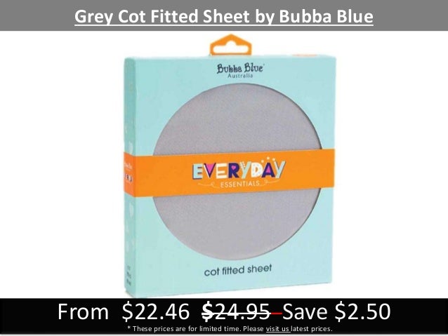 bubba blue fitted cot sheet