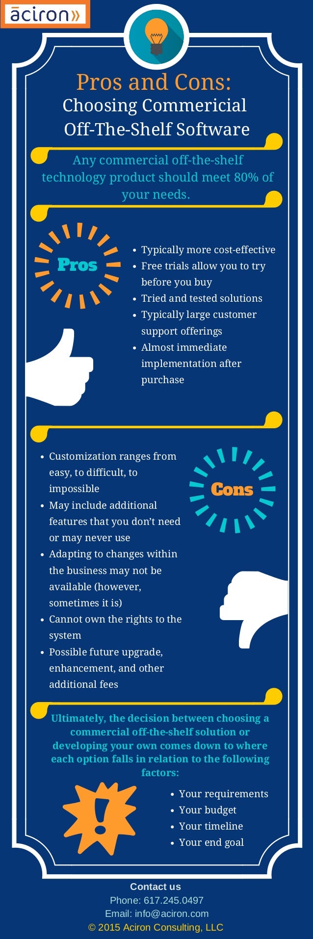 Commercial OffTheShelf Software Pros and Cons