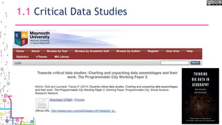 1.1 Critical Data Studies
 