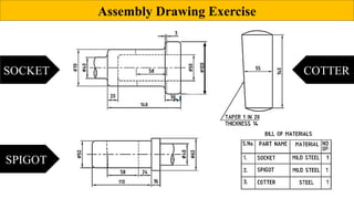 SPIGOT
Assembly Drawing Exercise
SOCKET COTTER
 