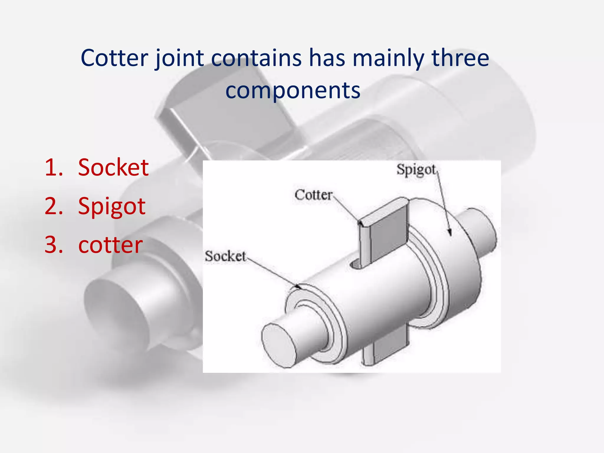 Cotterjointknucklejoint description and working PPT