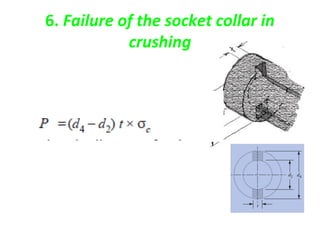 6. Failure of the socket collar in
crushing
 
