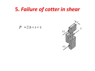 5. Failure of cotter in shear
 