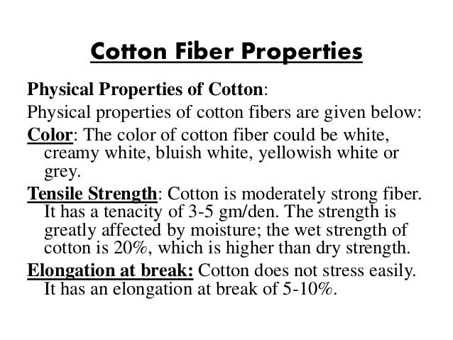 Cotton Fiber Properties
