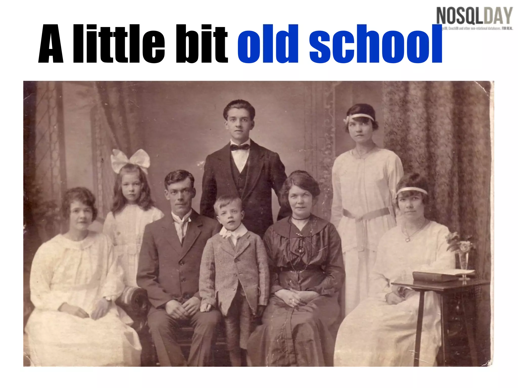 A little bit old school
 