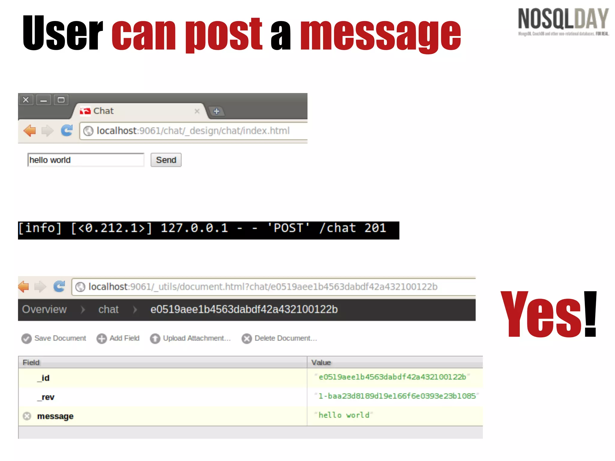 User can post a message




                          Yes!
 