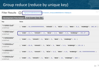 Group reduce (reduce by unique key)




                                      34 34
 