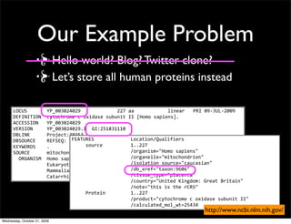 REST
Representational State Transfer
Clients-Server separation with uniform interface
(HTTP)
  Load-balancing, caching, authorization & authentication,
  proxies
Stateless - client is responsible for creating a self-
sufﬁcient request
Resources are cacheable - servers must mark
non-cacheable resources as such
 