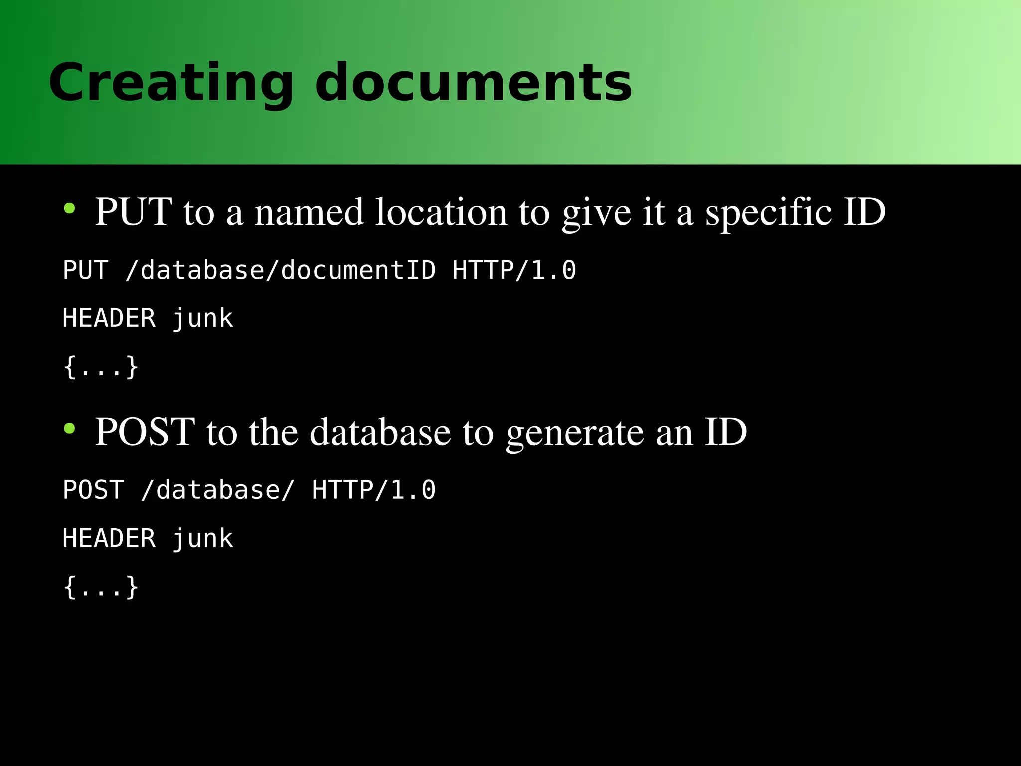 CouchDB is sacrilege... mmm, delicious sacrilege