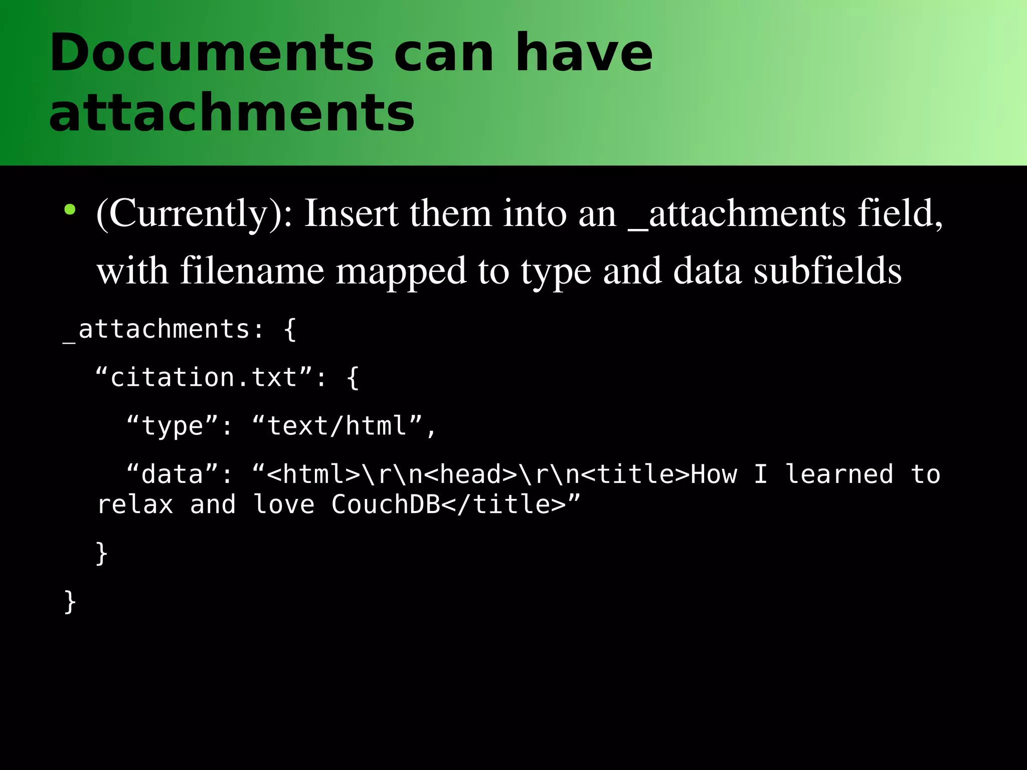 CouchDB is sacrilege... mmm, delicious sacrilege