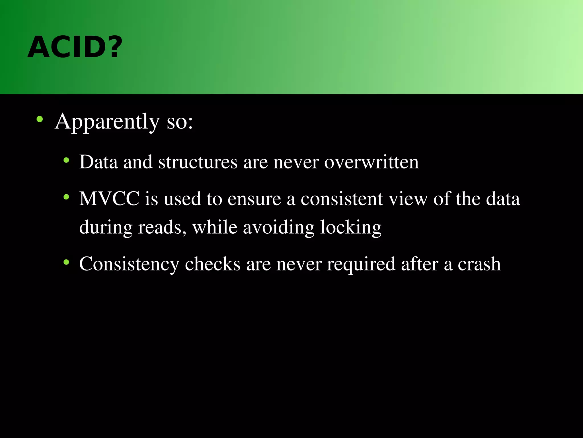 CouchDB is sacrilege... mmm, delicious sacrilege