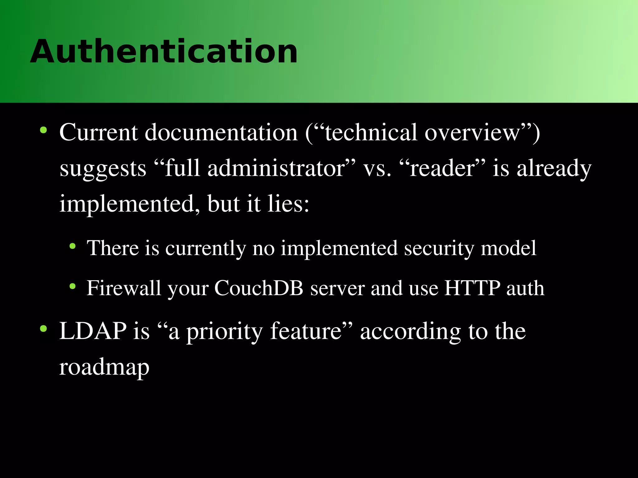 CouchDB is sacrilege... mmm, delicious sacrilege