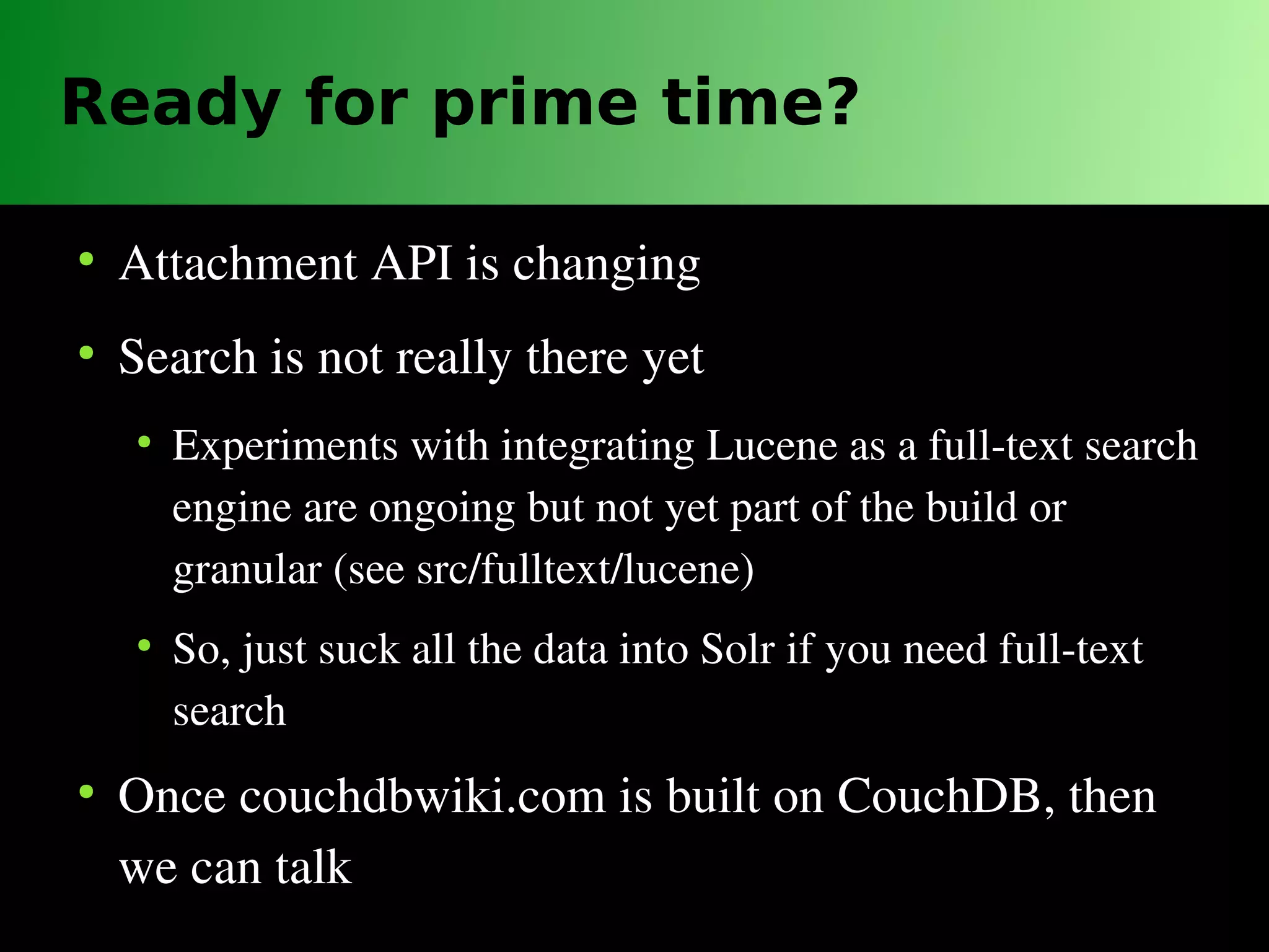CouchDB is sacrilege... mmm, delicious sacrilege