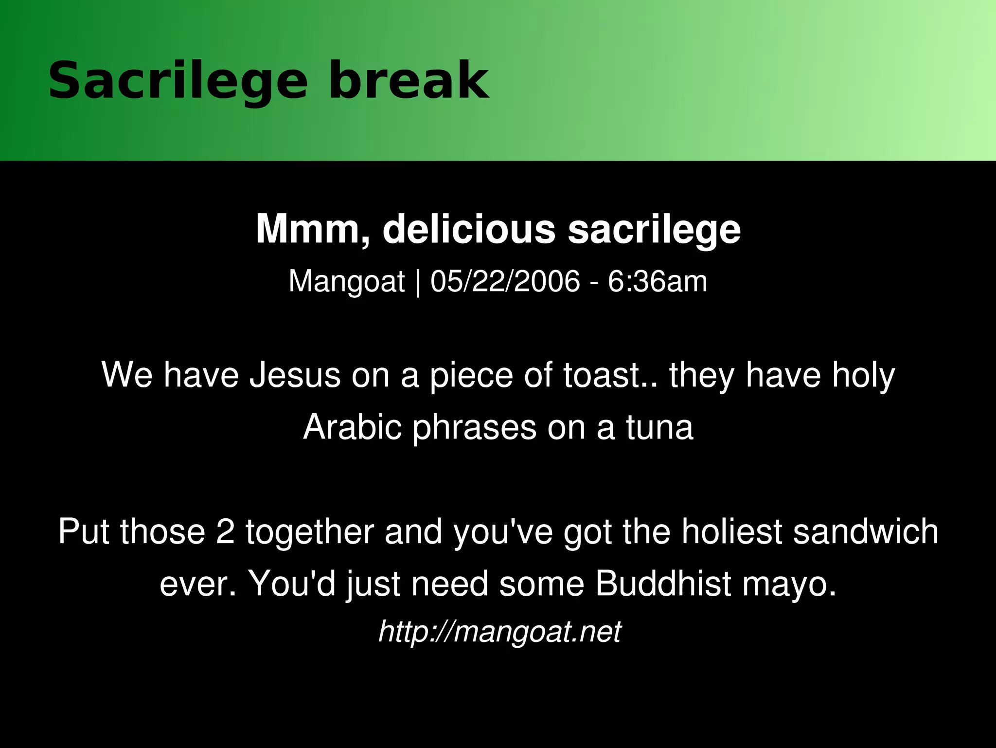 CouchDB is sacrilege... mmm, delicious sacrilege