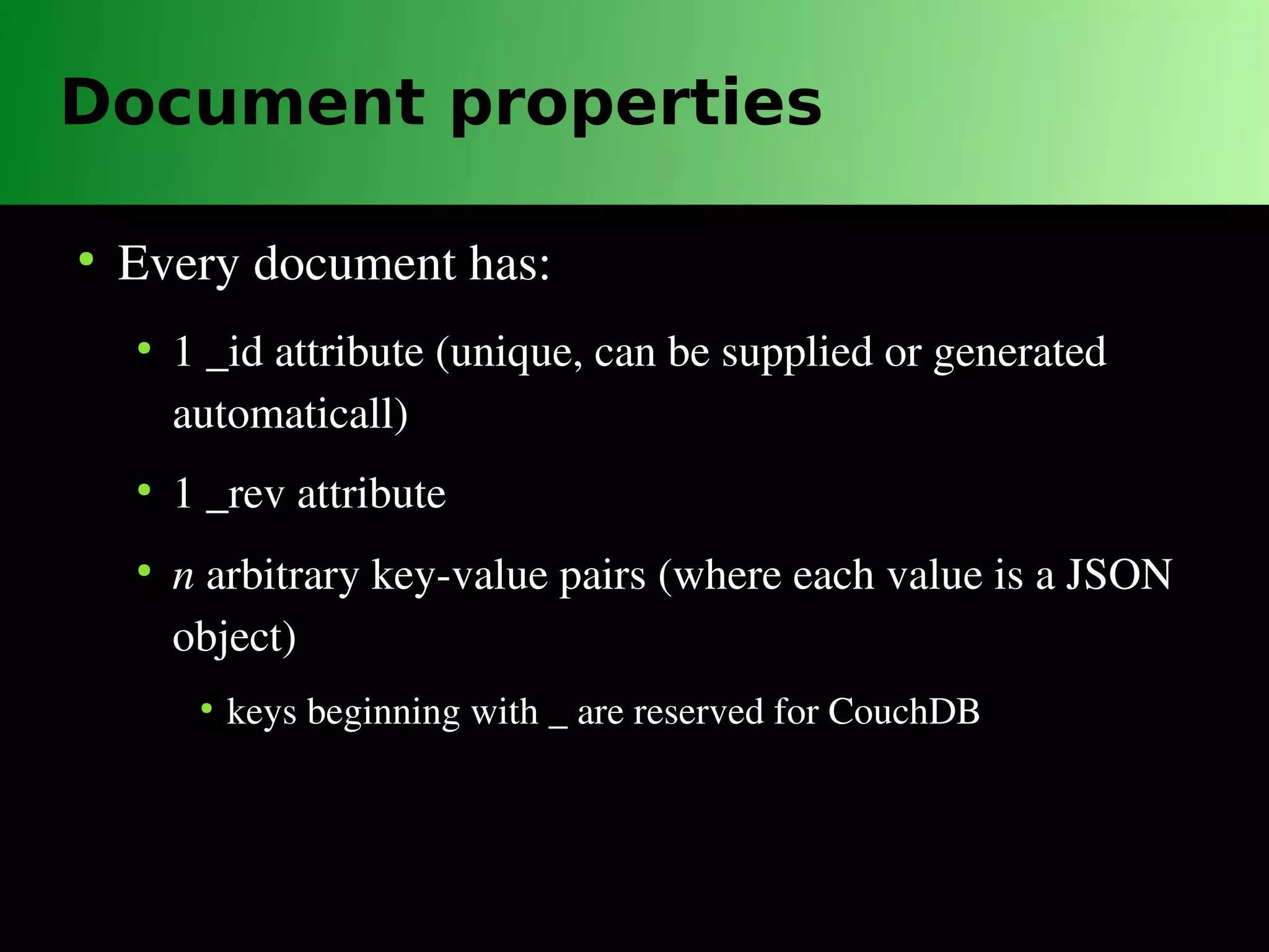 CouchDB is sacrilege... mmm, delicious sacrilege