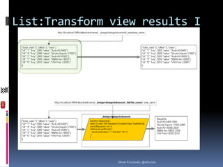 List:Transform view results I




                Oliver Kurowski, @okurow
 