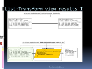 List:Transform view results I




                Oliver Kurowski, @okurow
 