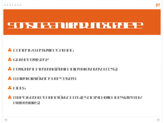 Sonstige Anwendungsgebiete Content / Webservice Caching  Queue Persistenz Personen Datenbank (ähnlich Filemaker oder Access) Warenkorb für ein Shop System Blogs Map & Reduce Engine für RDBMS (es gibt sicherlich bessere M&R Frameworks) 