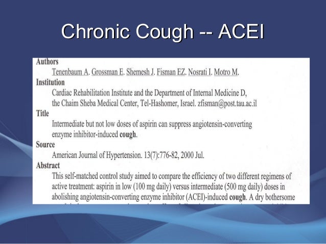 Angiotensinconverting Enzyme Inhibitorinduced Cough Angiotensinconverting Enzyme Inhibitorinduced Cough