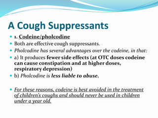 Cough, diagnosis and its treatment | PPTX
