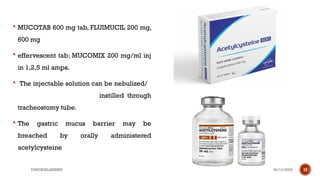 Mucomelt COUGH AND THIER DRUGS AND MODE OF ACTION.pptx