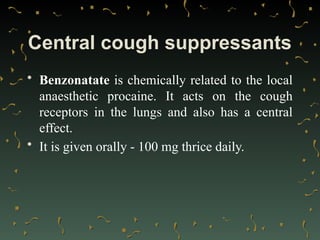 Cough and its pharmacotherapy.pptx in health | PPTX