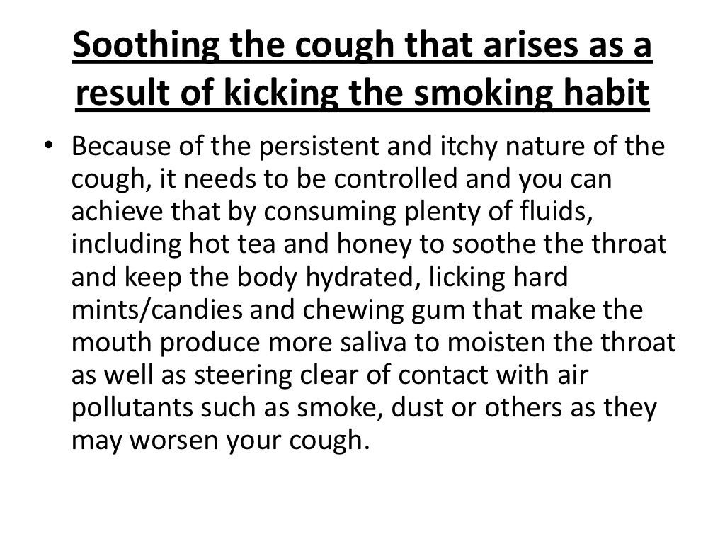 Coughing after quitting cigarettes