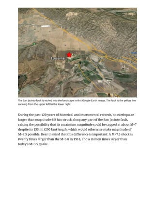 Could a great quake strike on the enigmatic san jacinto fault    temblor