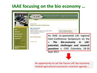 Could ciat  be(come)  the latin-american convening centre on the knowledge based bio-economy?