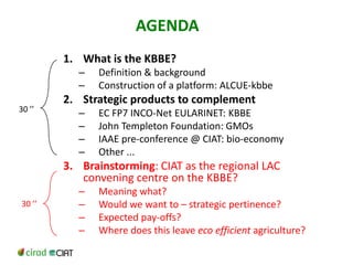 Could ciat  be(come)  the latin-american convening centre on the knowledge based bio-economy?
