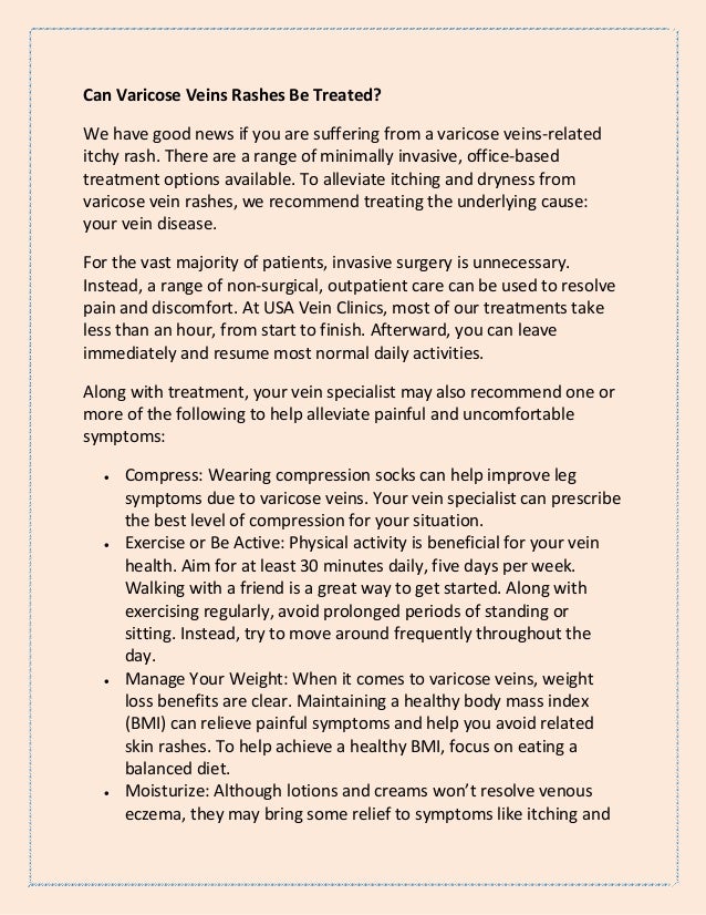 Could my varicose veins cause skin rashes | PDF