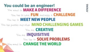 You could be an engineer!
 