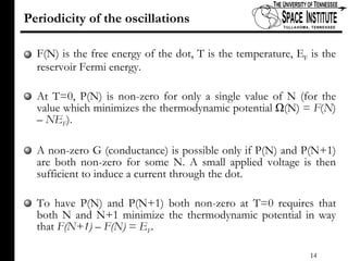 Coulomb Blockade Oscillations | PPT