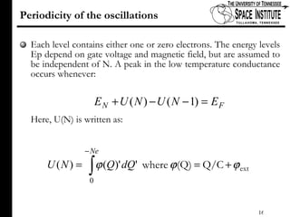 Coulomb Blockade Oscillations | PPT