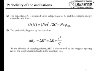 Coulomb Blockade Oscillations | PPT