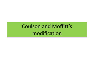 Coulson and Moffitt’s
modification
 