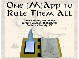 Lindsey Felton, GIS Analyst
Jeremy Coulson, Webmaster
    Frederick County, VA
 