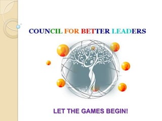 LET THE GAMES BEGIN!
 