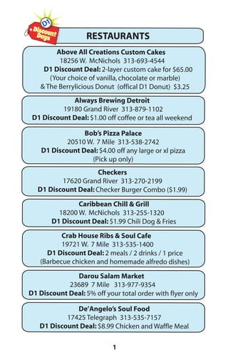 2015 D1 DISCOUNT DAYS BOOKLET