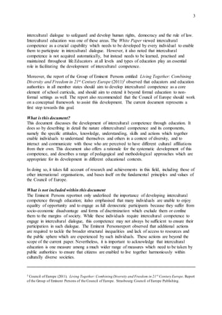 Council of europe developing intercultural competence thorough ...