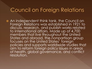 Council on Foreign Relations Membership | PPTX