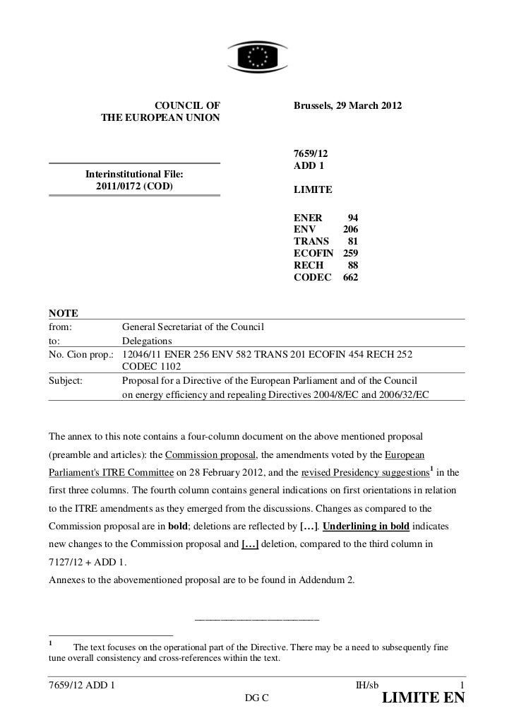 Working document for informal trialogue 04/04/2012